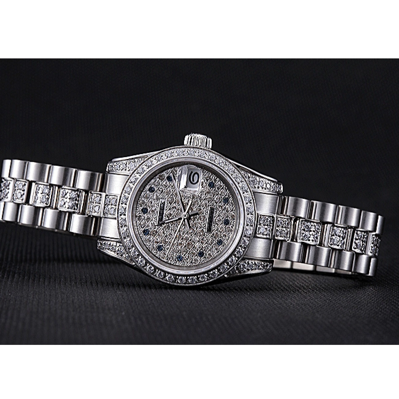 Aaa fake watches Stainless 622021 Dial DateJust Swiss Diamond Rolex Steel 0713
